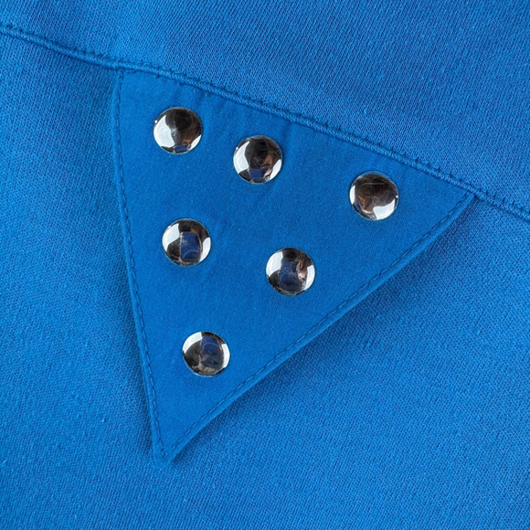 VINTAGE 90s Bonnie and Bill by Holly Bright Blue Short Sleeve Shirt Size MEDIUM - Picture 4 of 7